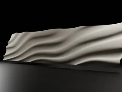 Elegant Front Panel Bas-Relief 3D Mesh for TV Stands 3D print model