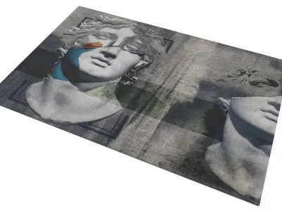 Cool Cuts Carpets 3D Model Textures and material  close up  3D model