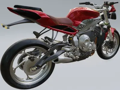 Motorcycle Triumph Street Triple 2013 Blender 3D model