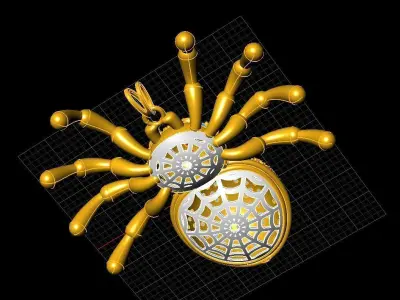 Spider necklace 3D model