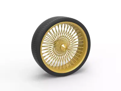 30 inch Wire wheel of Donk car Scale 1 to 25 3D print model