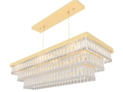 linear chandelier luxury classic 001 3D model
