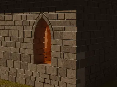 Stone wall  3D model