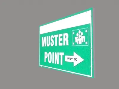 MUSTER Point Sticker Low-poly 3D model
