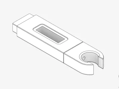 Shower - Rail Slider - Luxury - Feather Low-poly 3D model
