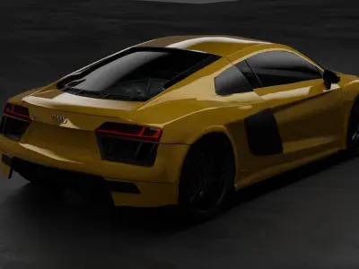 Audi R8 V10 plus  Low-poly 3D model