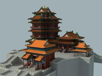 Ancient Chinese architecture 3D model