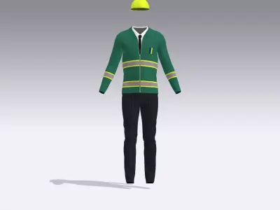 Engineer Uniform  Low-poly 3D model