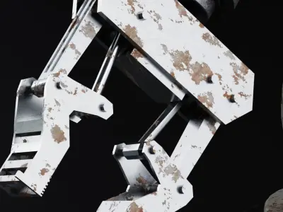Robotic arm Low-poly 3D model