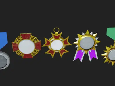 Medals Low-poly 3D model
