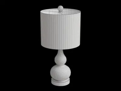 Mini Glass Table Lamp Sunset Orange Low-poly 3D model