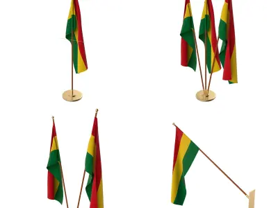 Bolivia Flag Pack 3D model