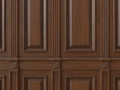 Wooden panel 02 01 3D model