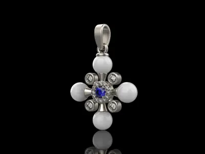 Pearl cross model 686 3D print model