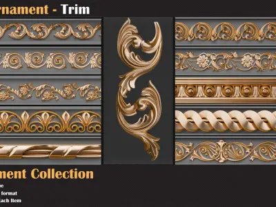 49 Ornament Trim - Vol 07 3D model