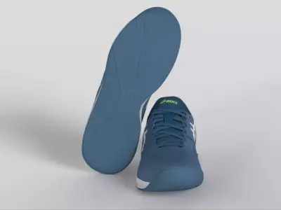 ASICS Mens Gel Challenger 13 Clay Sneaker Low-poly 3D model
