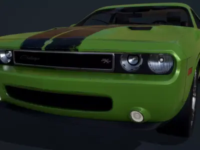 Dodge Challenger 2009 Low-poly 3D model