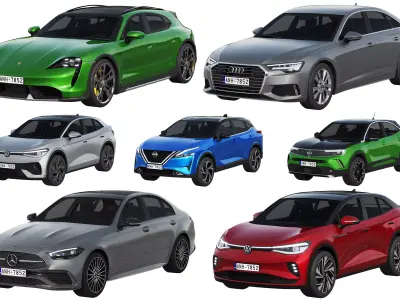 HQ cars collection 13 3D Model Pack