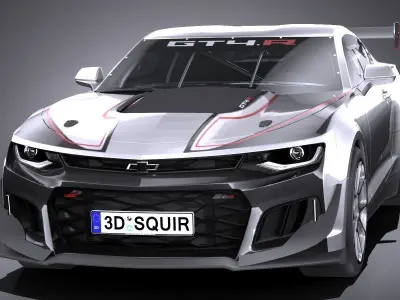 Chevrolet Camaro GT4R CG LowPoly 3D model