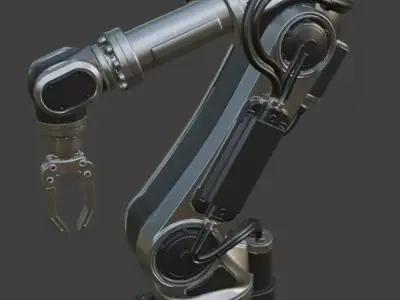 Industrial Robotic Arm 3D Model 3D model