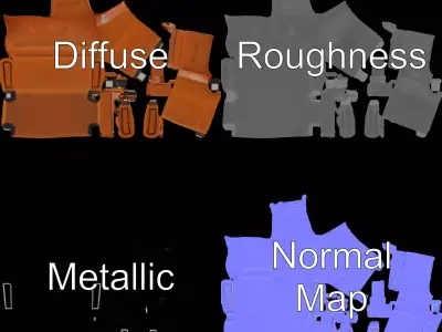 Vintage Leather Sofa model pack Low-poly 3D model