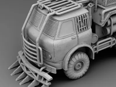 Truck with a manipulator 3D print model