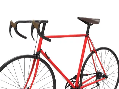 3D Model Road Bicycle - Low Poly Racing Bike 3D model