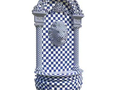 Classic Wall Fountain 05 3D model