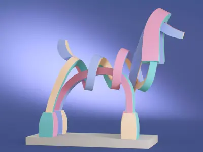 Poodle Pastel 3D model