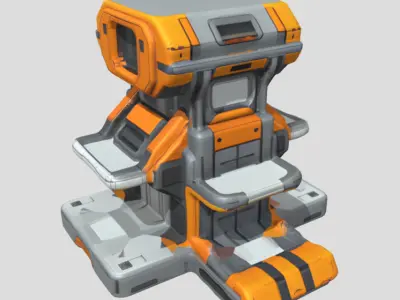 Building Structure 3D Model PBR Textured Architecture Asset Low-poly 3D model