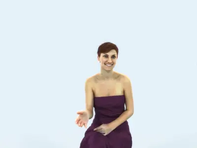 SAG07 6X Sports Beach Running Jogging Man Woman football 007 Low-poly 3D model