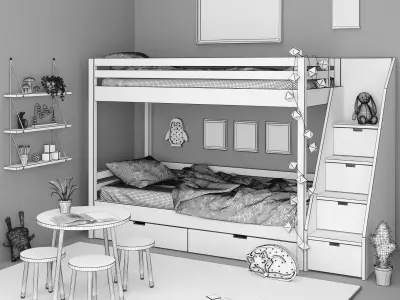 Kids Bedroom Set  3D model