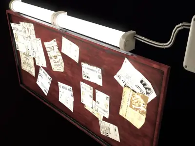  Wooden board Low-poly 3D model