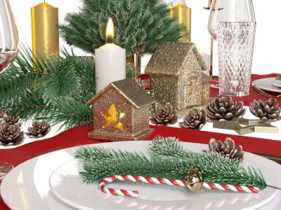 New year serving 3D model