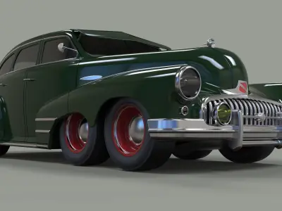 Six-wheeled concept 3D model