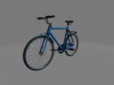blue bicycle 3D model