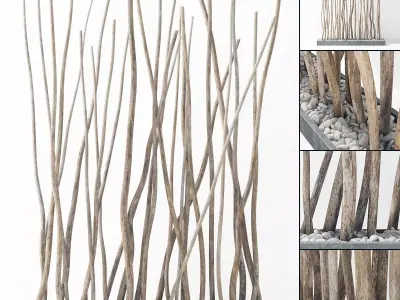 Dry branch decor n3 3D model