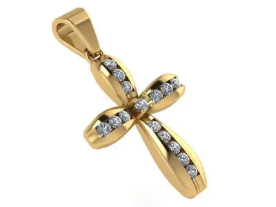 Cross Pendant 2803 3D print model