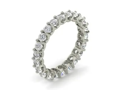 U Shaped Eternity Ring 3 point 1 mm stone size swiss 12 and EU52 3D print model