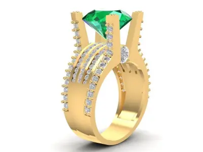 LUXURY HONGKONG DIAMOND RING FOR WOMEN 1080 3D print model