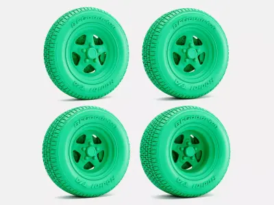 15x5 15x7 15x8 15x10 Weld Pro Star Wheels BFGoodrich Tires 3D print model