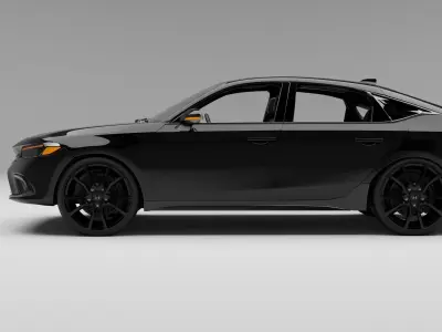 Honda Civic With Interior 3D model