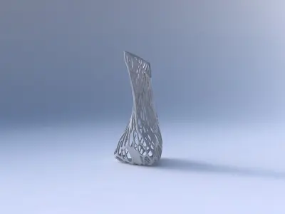 Vase twist puffy tappered triangle with organic lattice with ... 3D print model