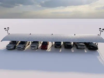 Roof Parking-Parking Lot  3D model
