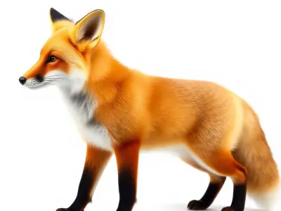 Fox Model Pack  Realistic D Animal Model Low-poly 3D model