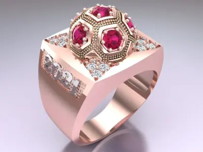 Ball ring - Football Rings - N586 3D print model