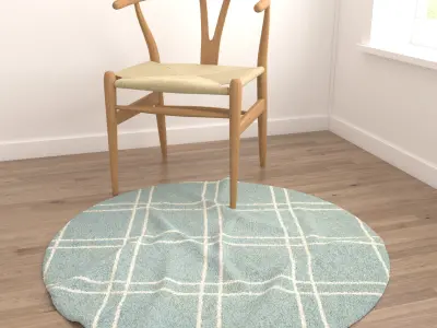 Round Rug Set 73 3D model