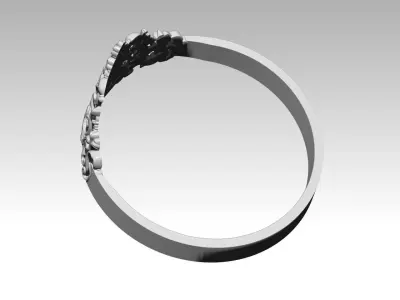 Crown ring woman 3D print model