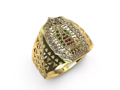 Anillo virgen de guadalupe -v- 3D print model