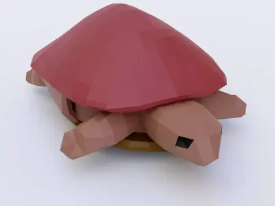 Turtle 3d model polygonal Low-poly 3D model